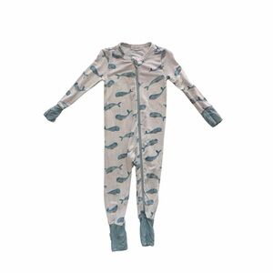 Angel Dear Blue Whale Print Footie